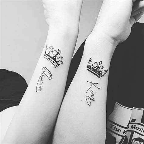 tatuaje queen|king and queen matching tattoos.